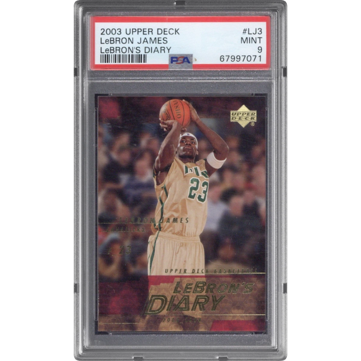 2003 Upper Deck Lebron's Diary #LJ3 LeBron James (PSA 9 MINT)