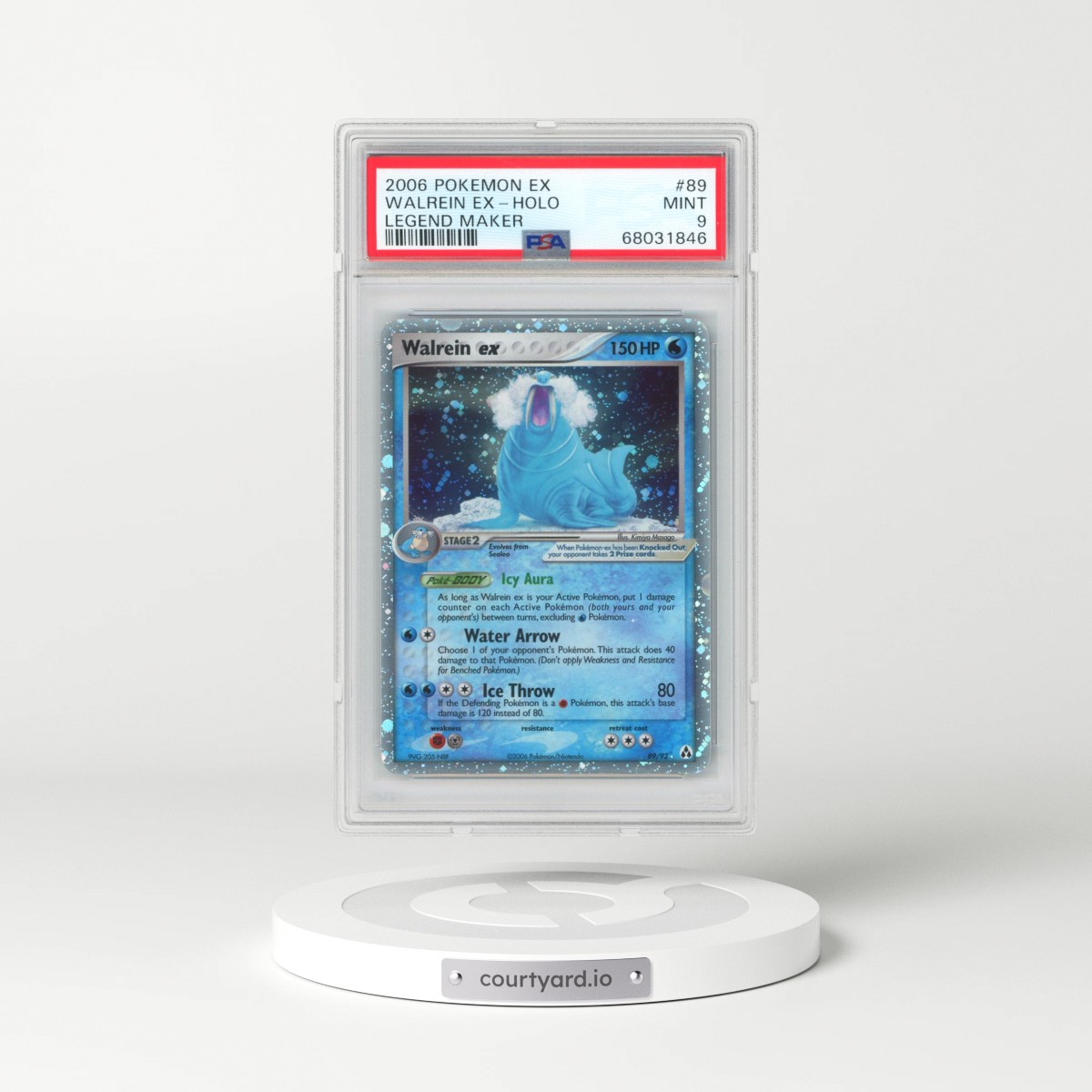 2006 Pokémon EX Legend Maker #89 Walrein EX - Holo Holo (PSA 9 MINT)