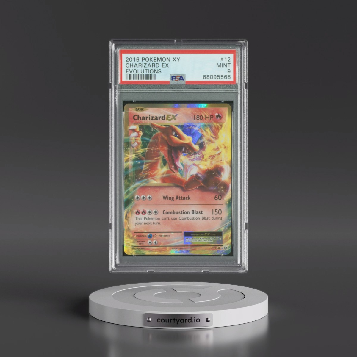 2016 Pokémon XY Evolutions Charizard EX - Holo #12 PSA 9