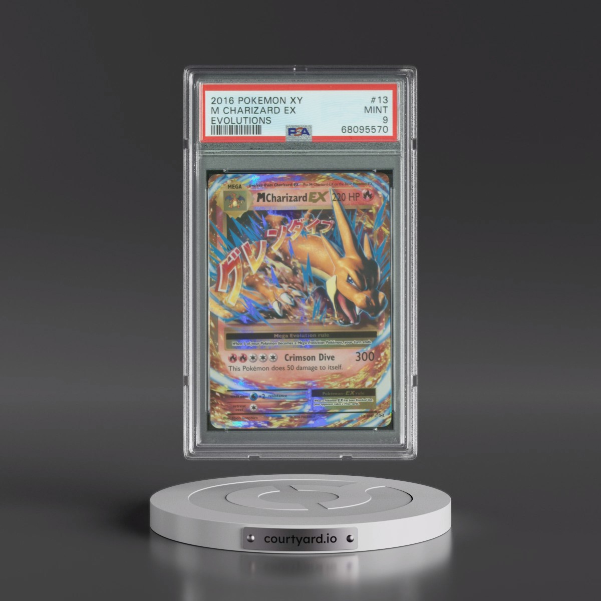 2016 Pokémon XY Evolutions #13 M Charizard EX - Holo (PSA 9 MINT)