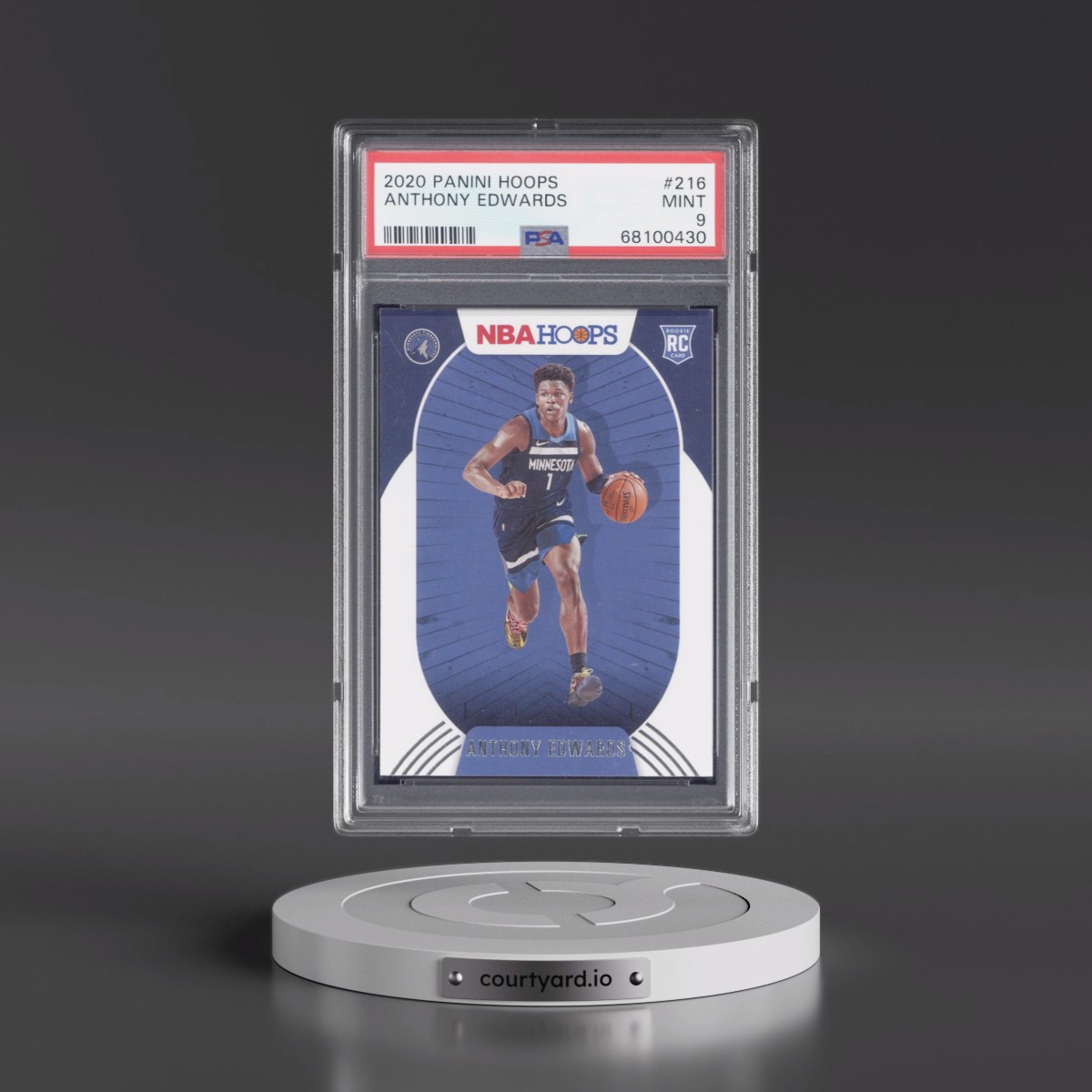 2020 Panini Hoops #216 Anthony Edwards (PSA 9 MINT)