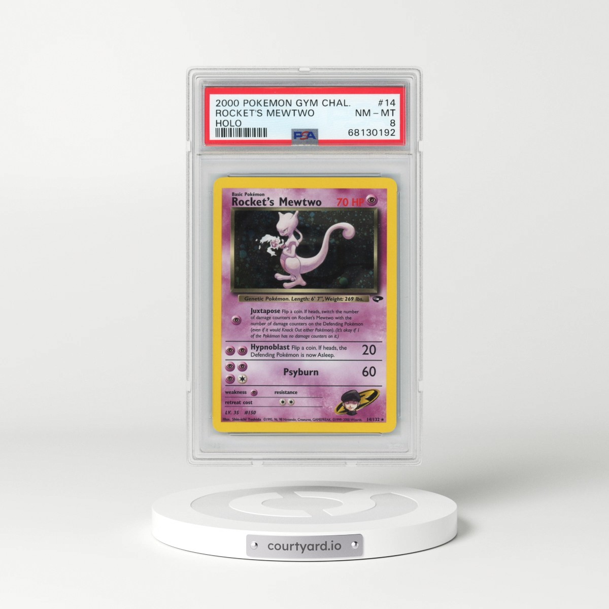 2000 Pokémon Gym Challenge #14 Rocket's Mewtwo - Holo (PSA 8 NM-MT)
