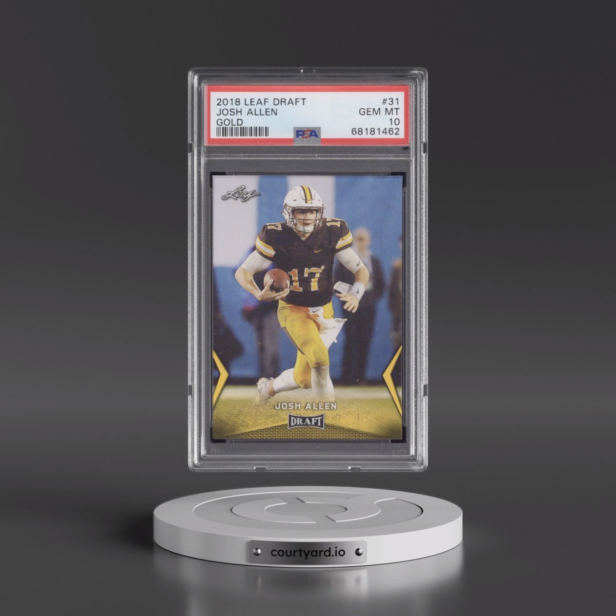 2018 Leaf Draft #31 Josh Allen - Gold (PSA 10 GEM MINT)