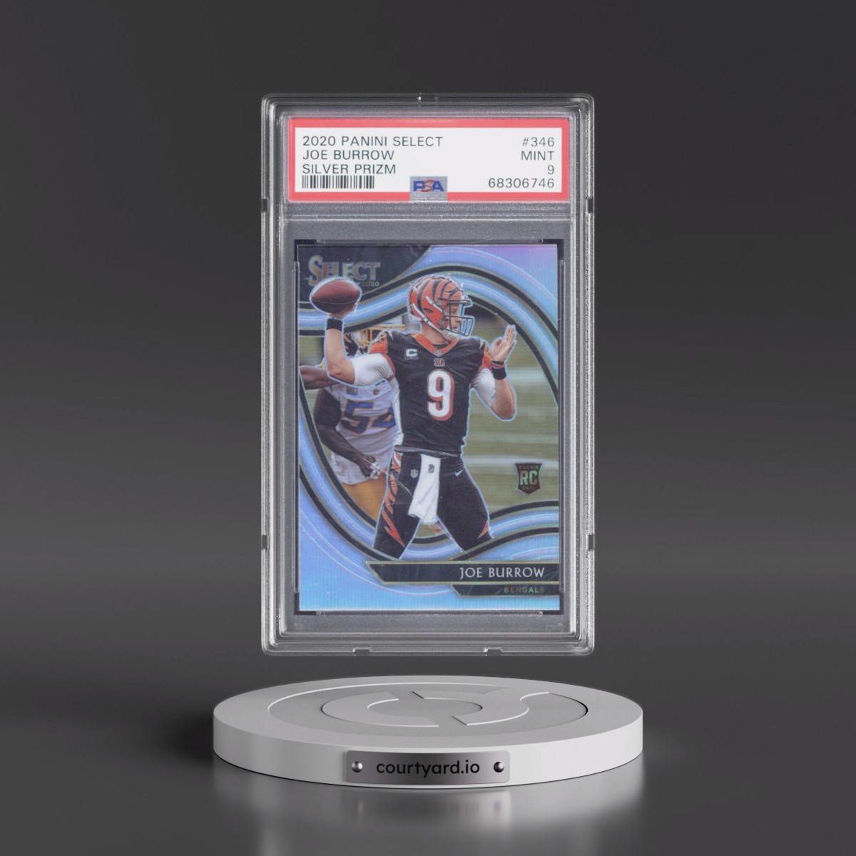 2020 Panini Select #346 Joe Burrow - Silver Prizm (PSA 9 MINT)
