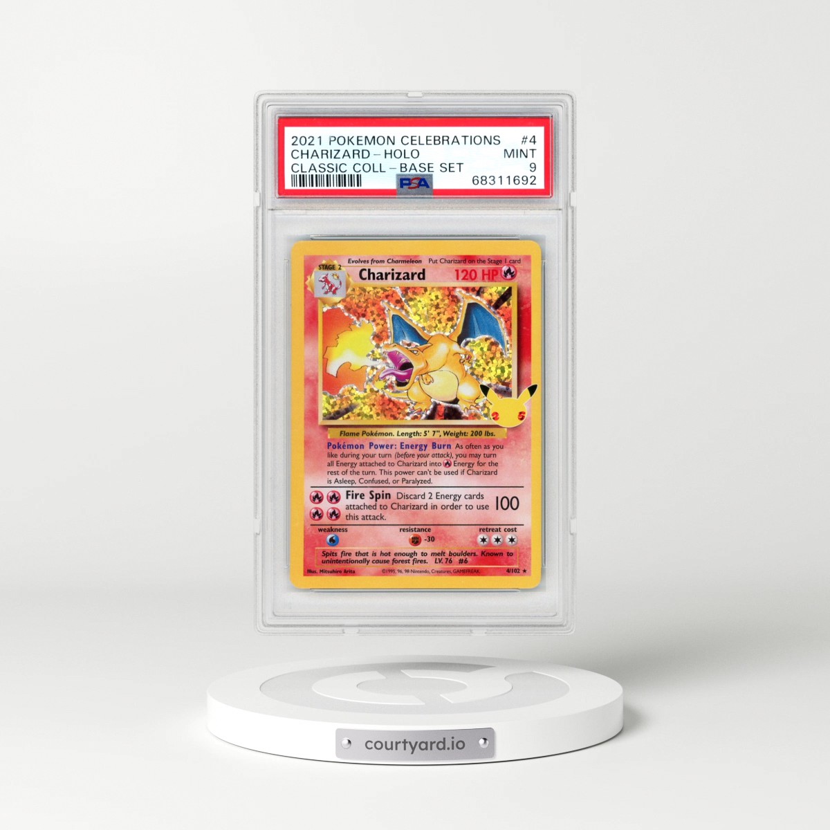 2021 Pokémon Celebrations Classic Collection #4 Charizard - Holo (PSA 9 MINT)