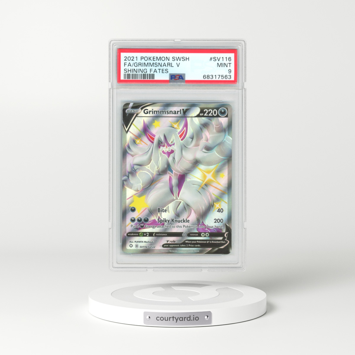 2021 Shining Fates #SV116 Grimmsnarl V - Full Art Holo (PSA 9 MINT)
