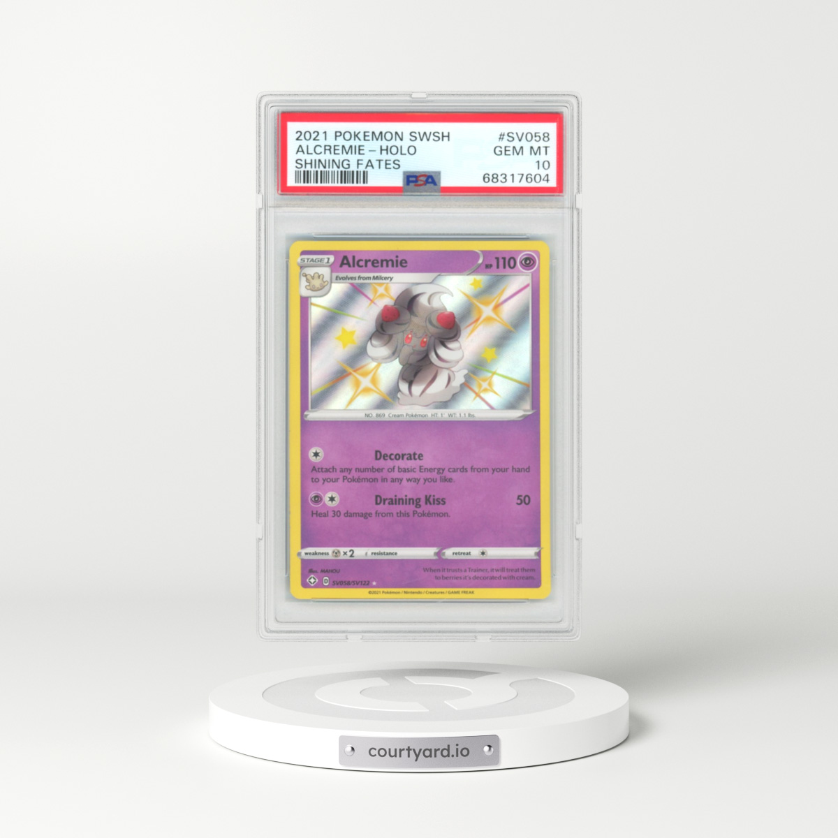 2021 Shining Fates #SV058 Alcremie - Holo (PSA 10 GEM MINT)