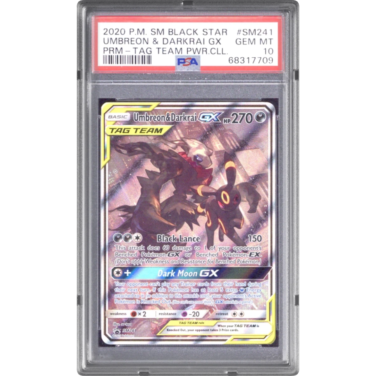 Umbreon & Darkrai GX card artwork