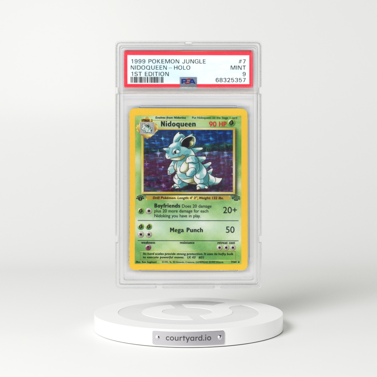 1999 Jungle #7 Nidoqueen - 1st Edition Holo (PSA 9 MINT)