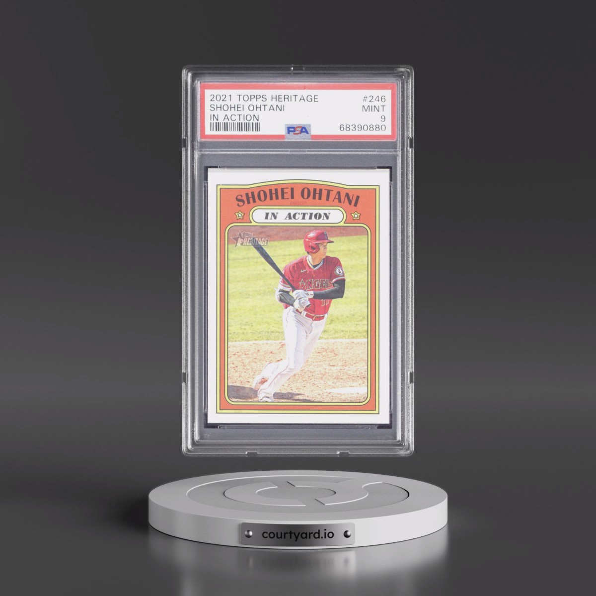 2021 Topps Heritage #246 Shohei Ohtani - In Action (PSA 9 MINT)