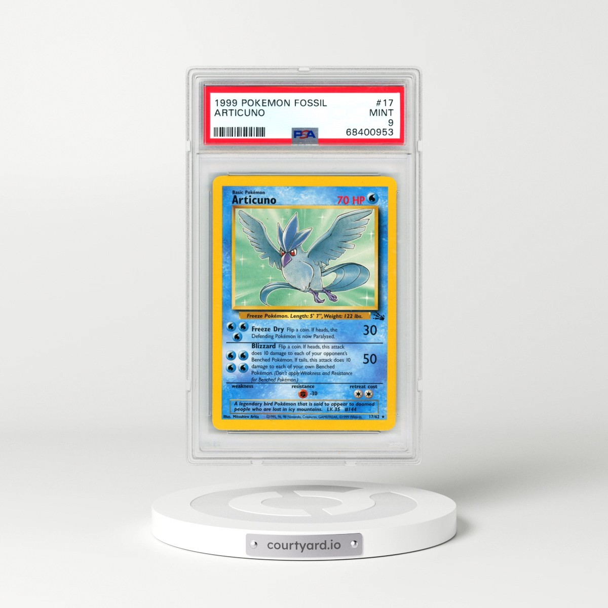 1999 Pokémon Fossil #17 Articuno (PSA 9 MINT)