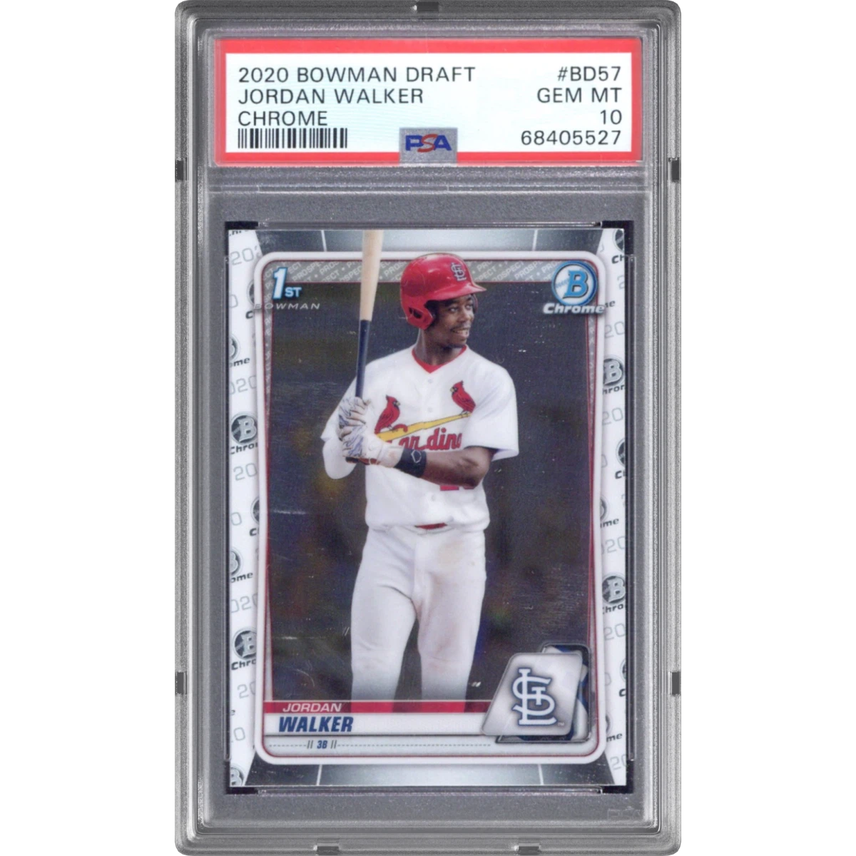 2020 Bowman Draft #BD57 Jordan Walker - Chrome (PSA 10 GEM MINT)