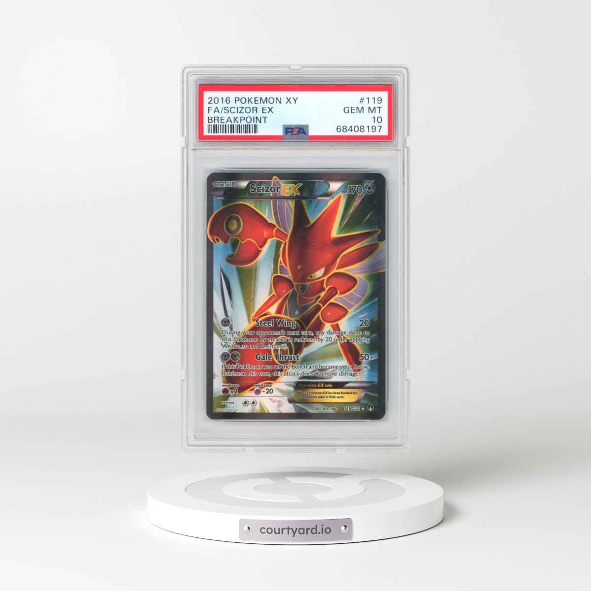 2016 Pokémon XY Breakpoint #119 Scizor EX - Holo Full Art (PSA 10 GEM MINT)