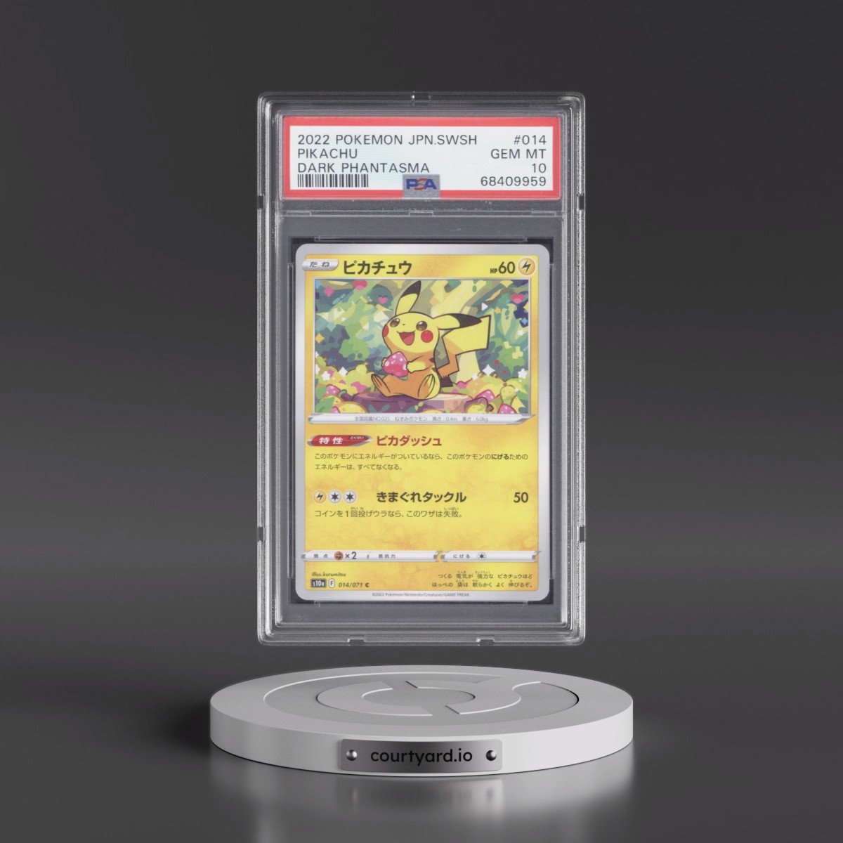 2022 Pokémon Sword & Shield Dark Phantasma #014 Pikachu (PSA 10 GEM MINT)