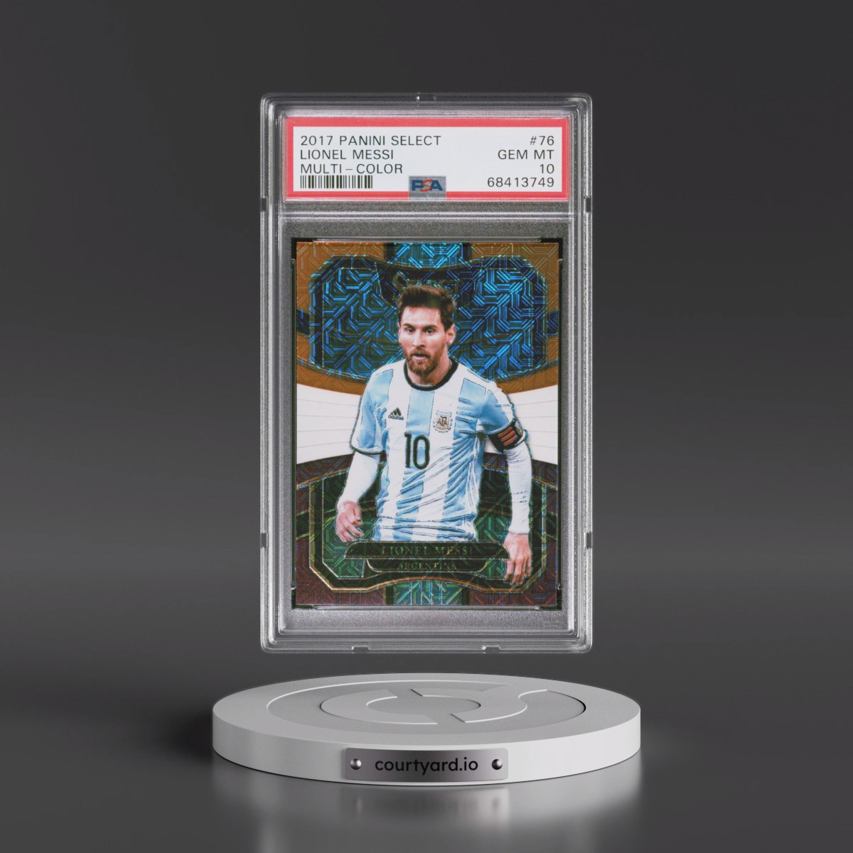 2017 Panini Select #76 Lionel Messi - Multi-Color (PSA 10 GEM MINT)