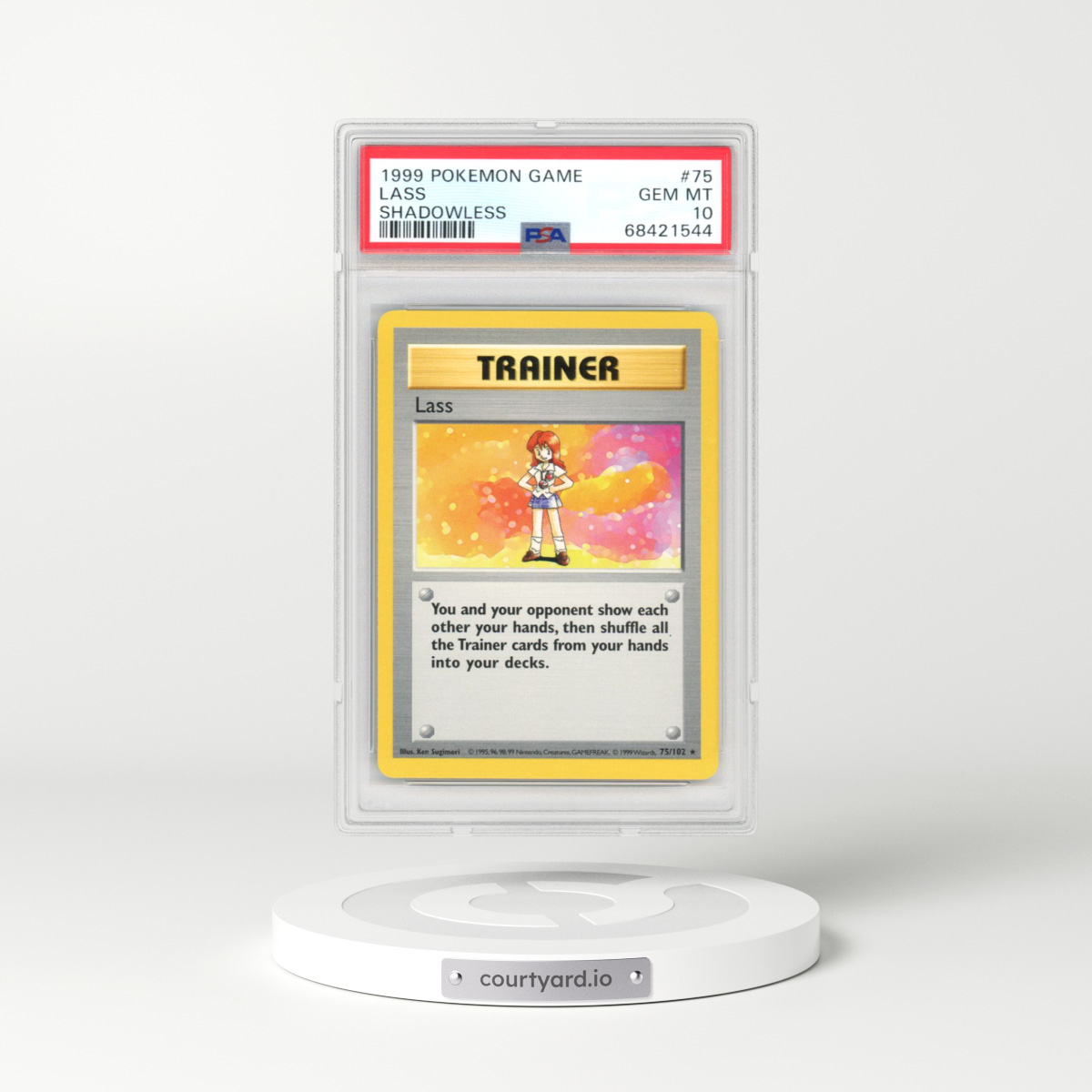 1999 Base Set #75 Lass - Shadowless Shadowless (PSA 10 GEM MINT)