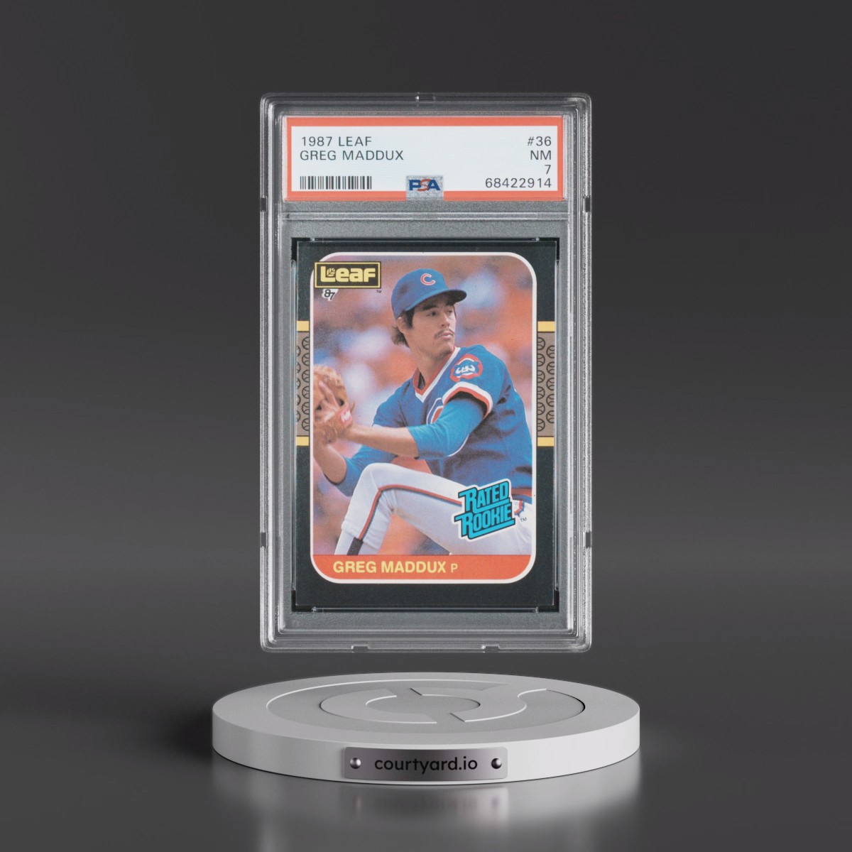 1987 Leaf #36 Greg Maddux (PSA 7 NM)