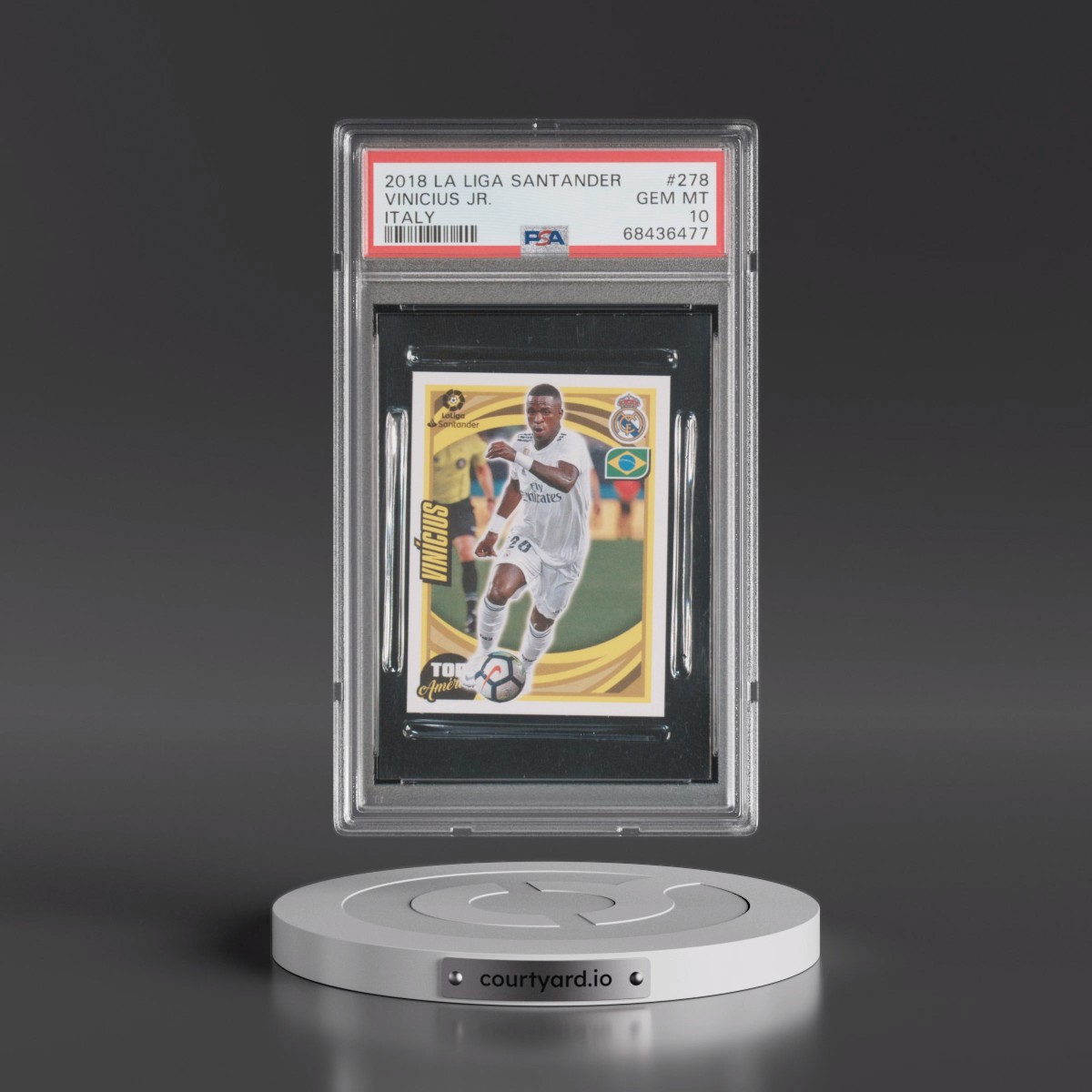 2018 Panini La Liga Santander #278 Vinicius Jr. - Italy (PSA 10 GEM MINT)