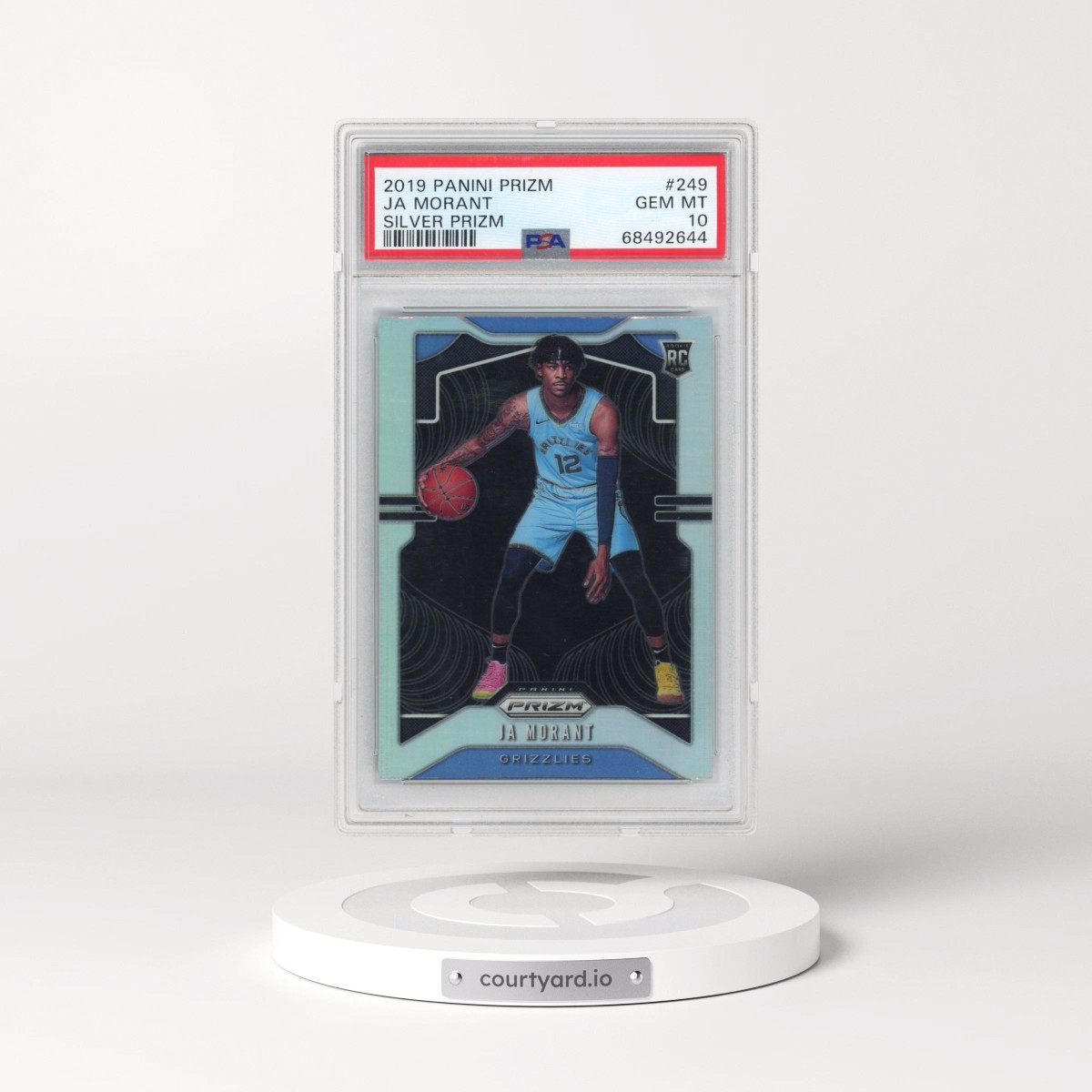 2019 Panini Prizm #249 Ja Morant - Silver Prizm (PSA 10 GEM MINT)