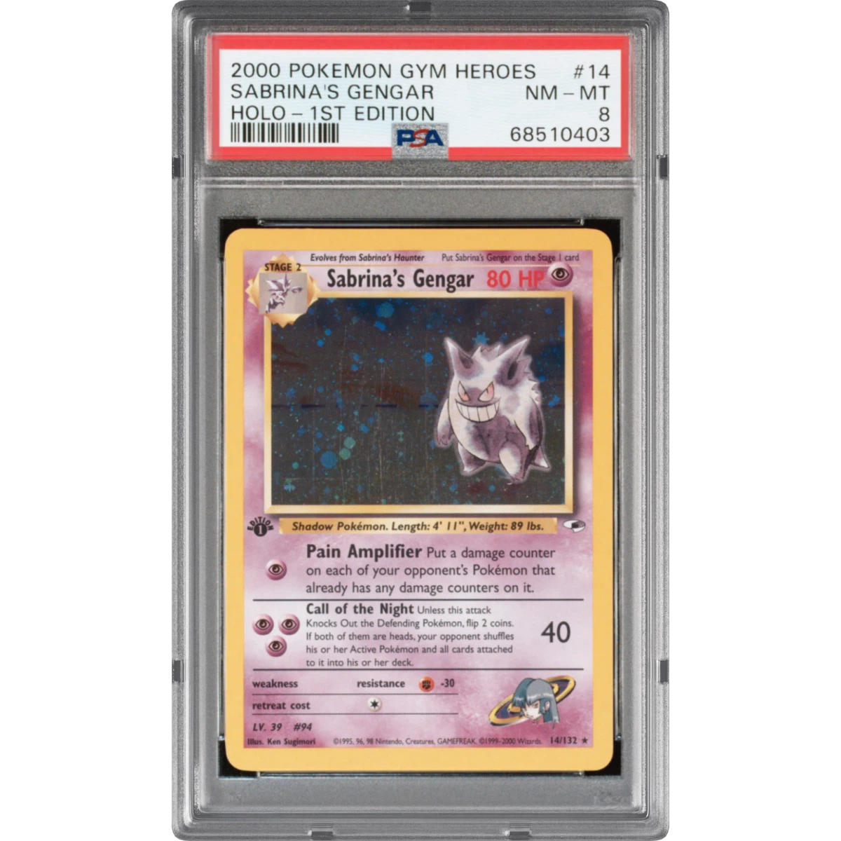 Sabrina's Gengar card artwork