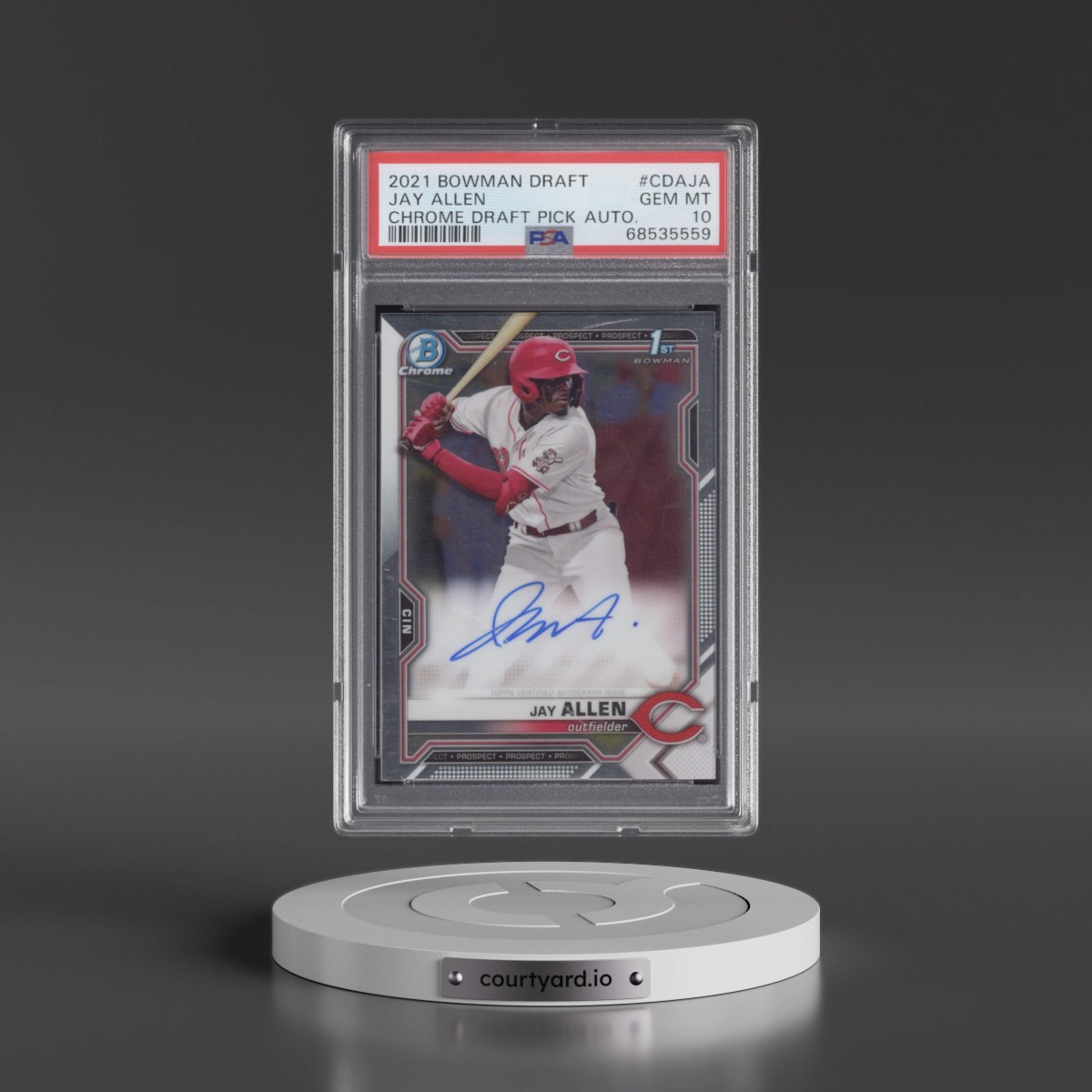 2021 Bowman Draft Chrome Draft Pick Autographs Jay Allen #CDAJA PSA 10