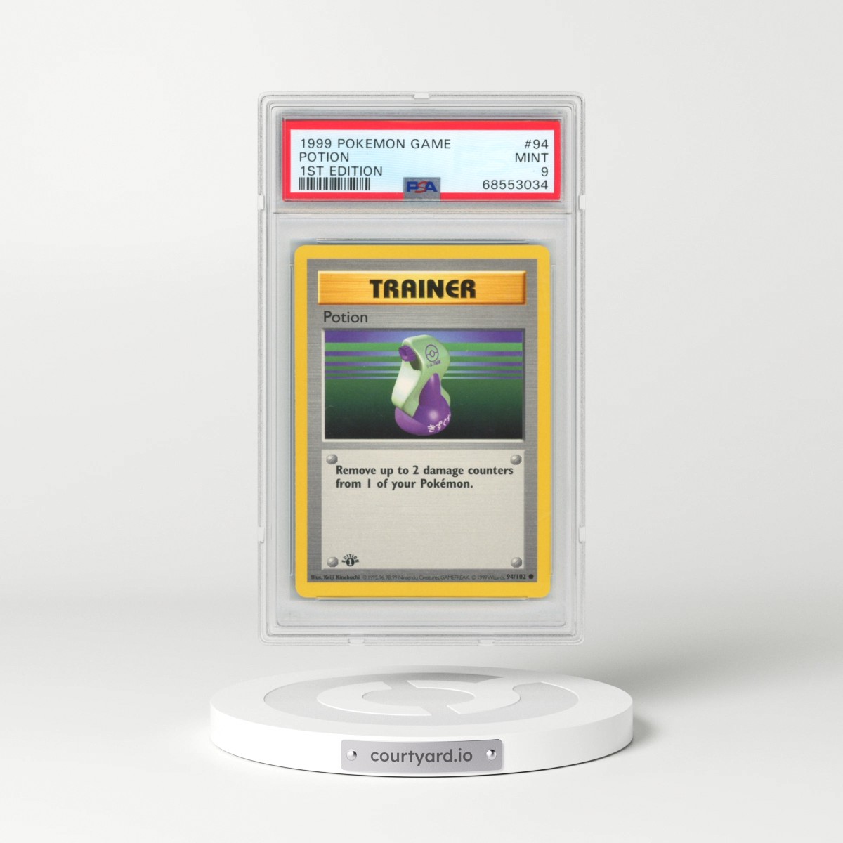 1999 Pokémon Game #94 Potion - 1st Edition (PSA 9 MINT)