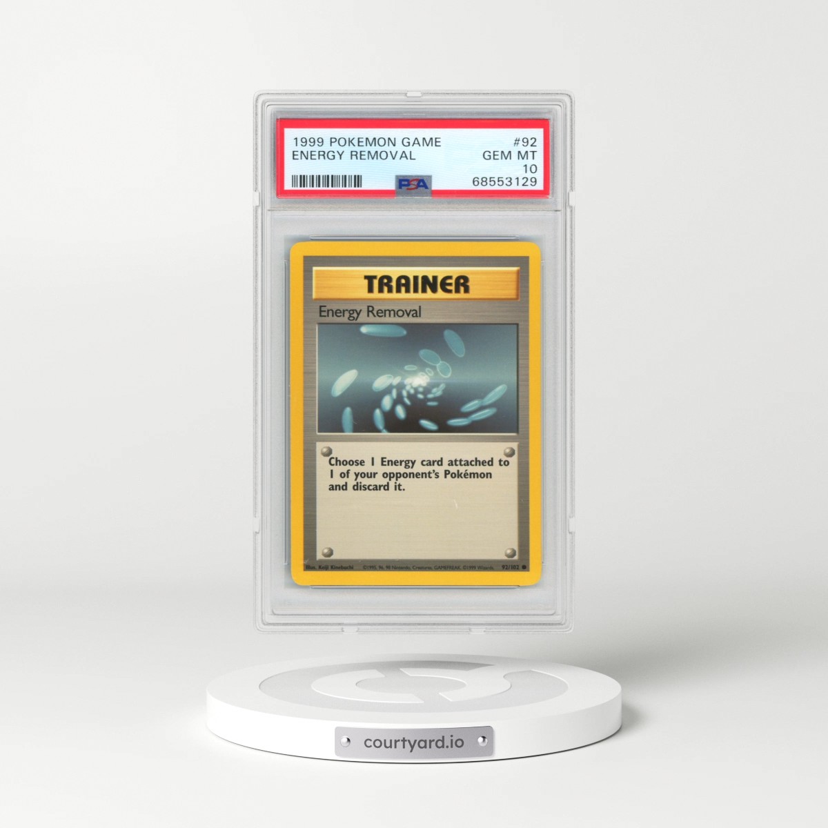 1999 Pokémon Game #92 Energy Removal (PSA 10 GEM MINT)