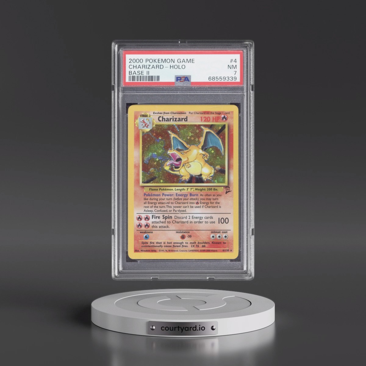 2000 Pokémon Game Base II #4 Charizard - Holo (PSA 7 NM)