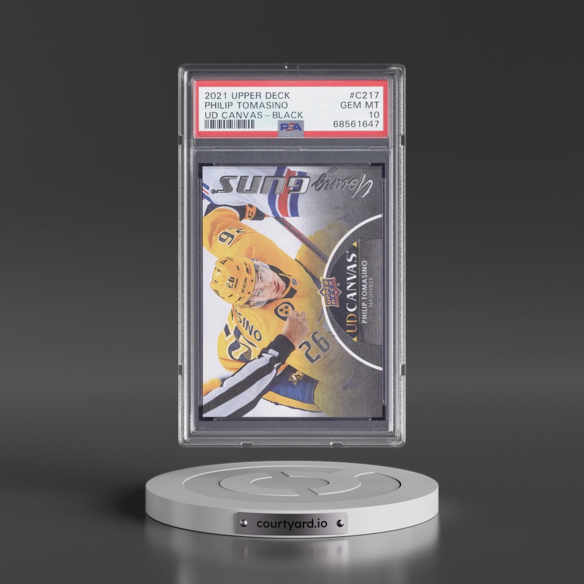 2021 Upper Deck UD Canvas Philip Tomasino - Black #C217 PSA 10
