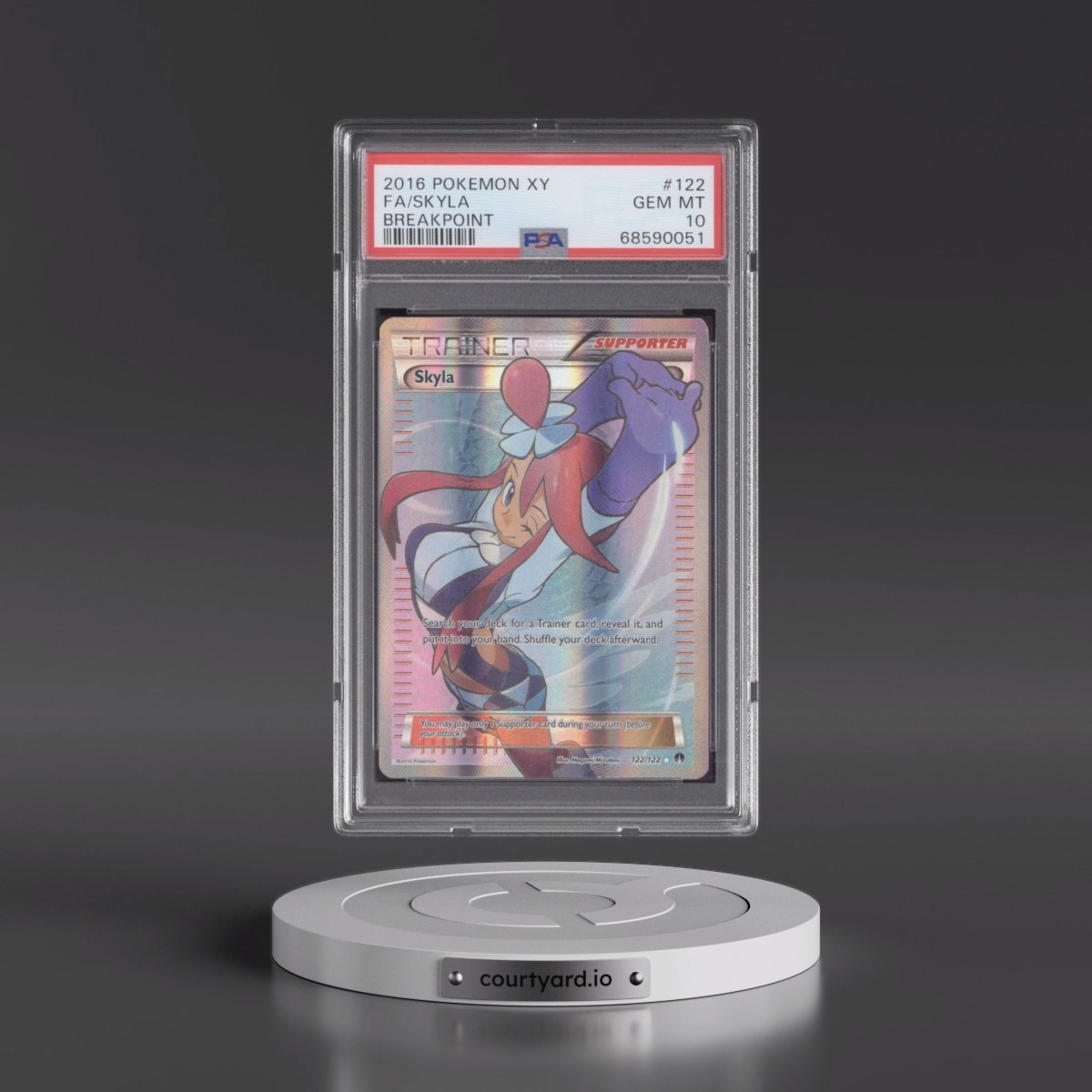 2016 Pokémon XY Breakpoint #122 Skyla - Full Art (PSA 10 GEM MINT)