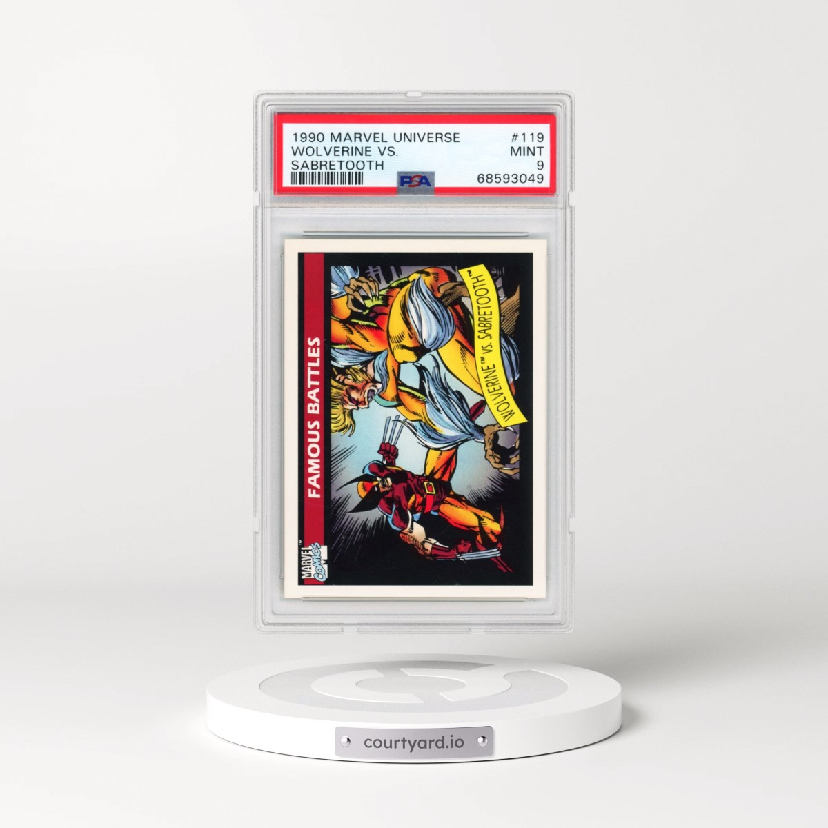 1990 Marvel Universe Wolverine Vs. Sabretooth #119 PSA 9