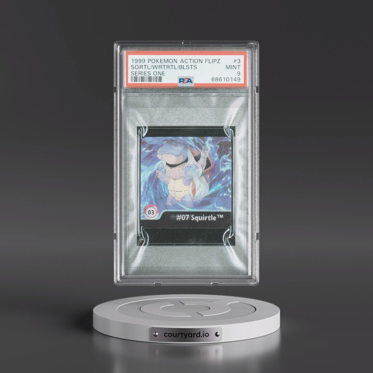 1999 Pokémon Action Flipz Series One #3 Blastoise/Squirtle/Wartortle (PSA 9 MINT)