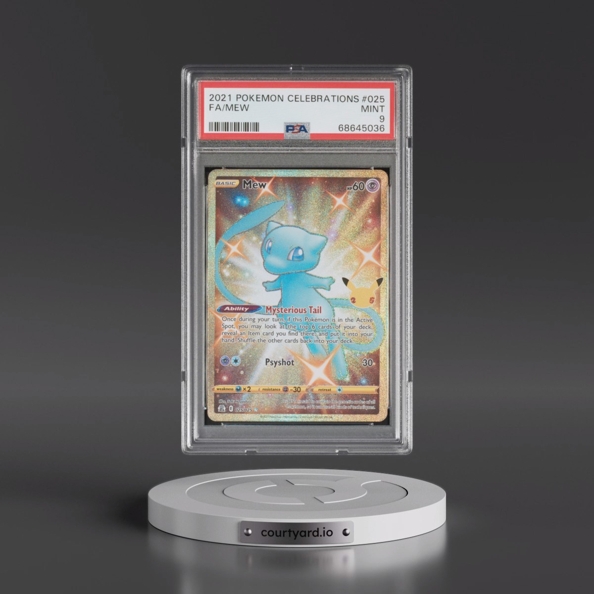 2021 Pokémon Celebrations #025 Mew - Full Art (PSA 9 MINT)