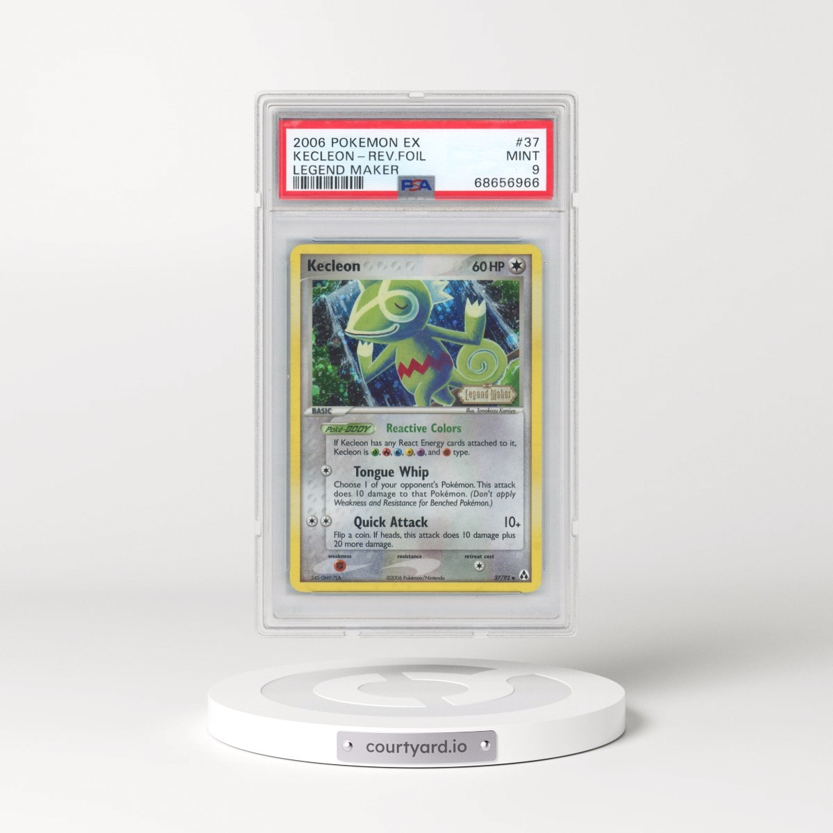2006 Pokémon EX Legend Maker #37 Kecleon - Reverse Foil (PSA 9 MINT)