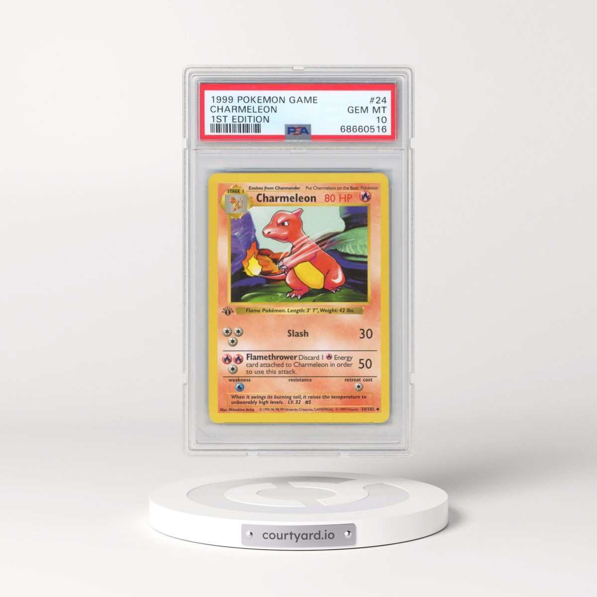 1999 Pokémon Game #24 Charmeleon - 1st Edition (PSA 10 GEM MINT)