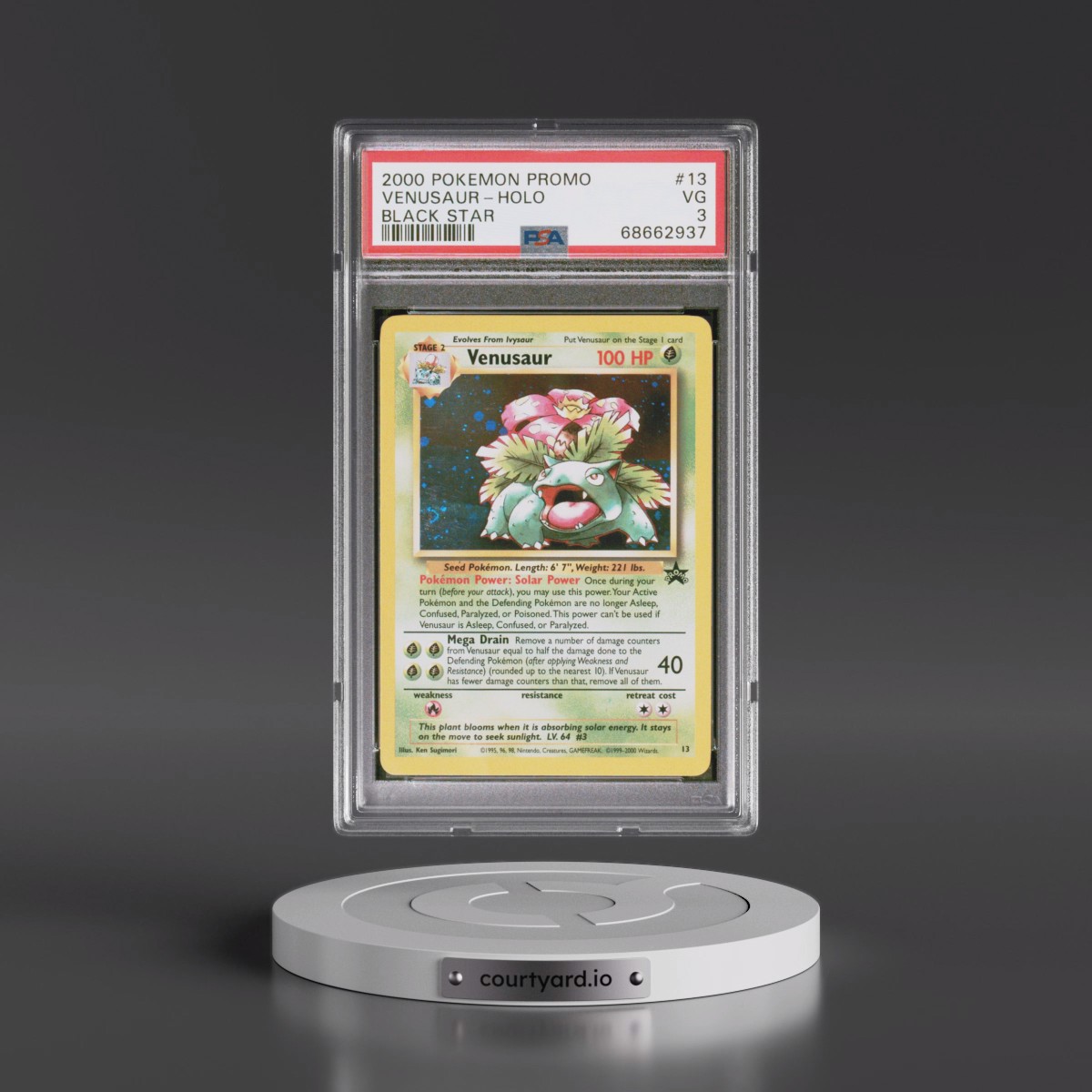 2000 Pokémon Promo Black Star #13 Venusaur - Holo (PSA 3 VG)
