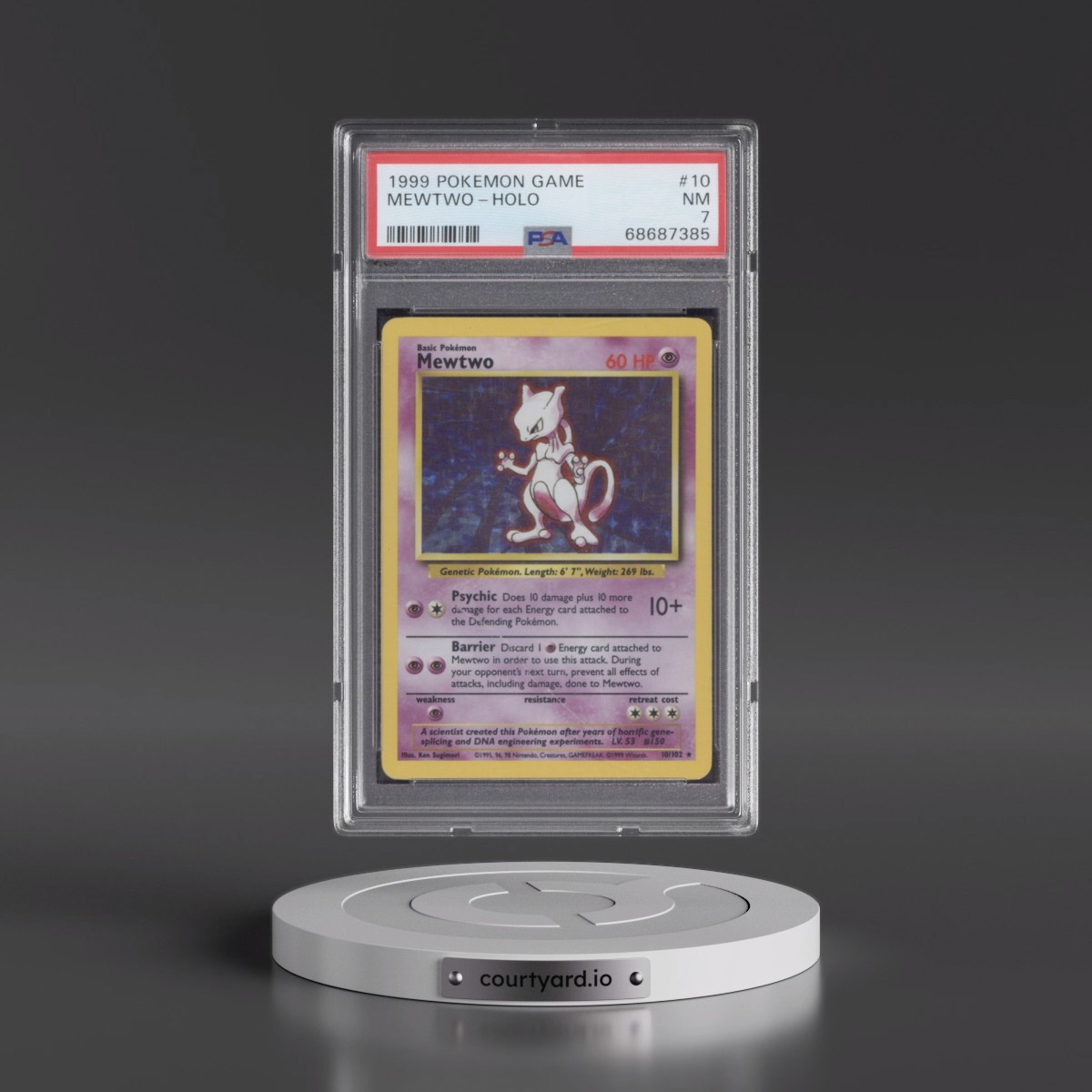 1999 Pokémon Game #10 Mewtwo - Holo (PSA 7 NM)