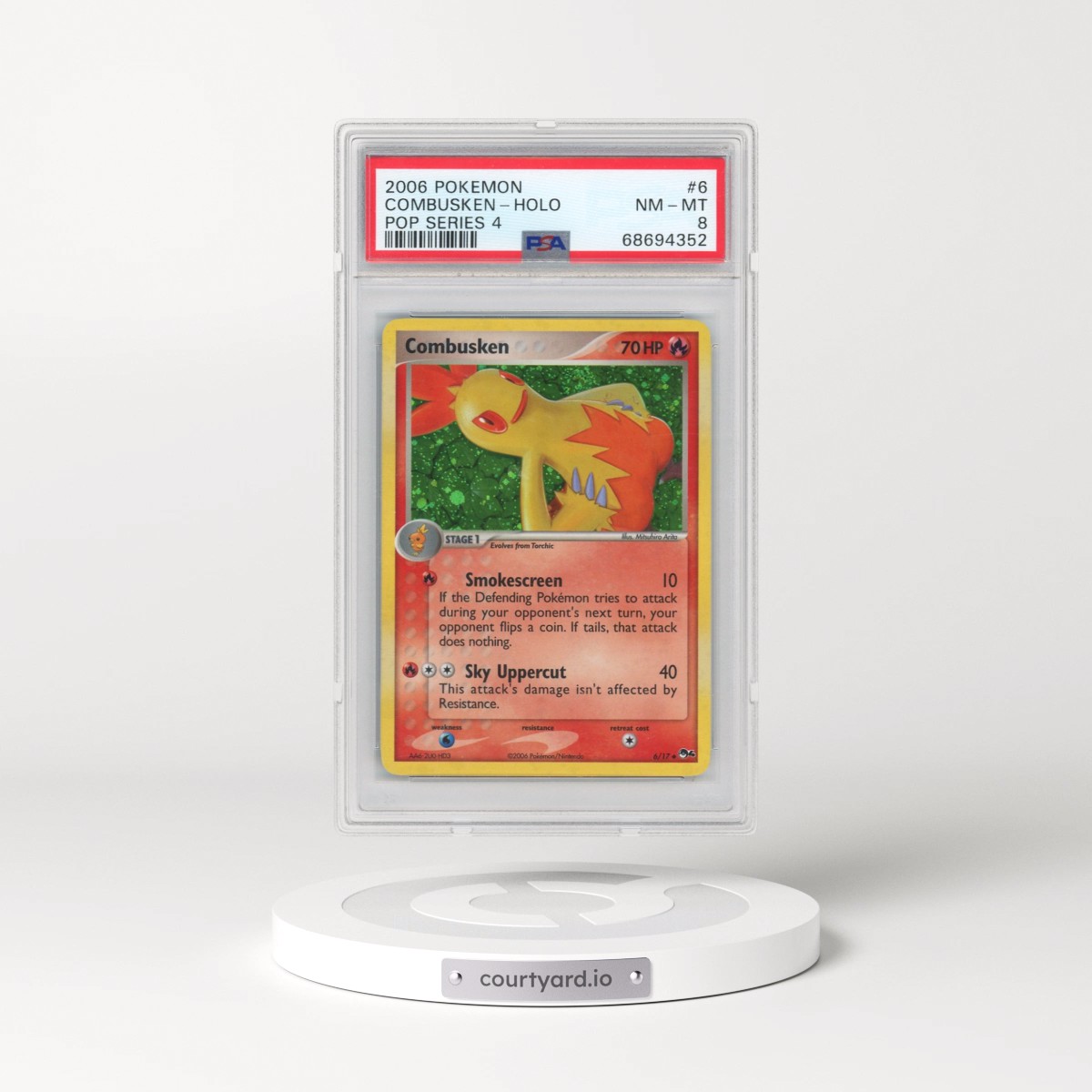 2006 Pokémon Pop Series 4 #6 Combusken - Holo (PSA 8 NM-MT)