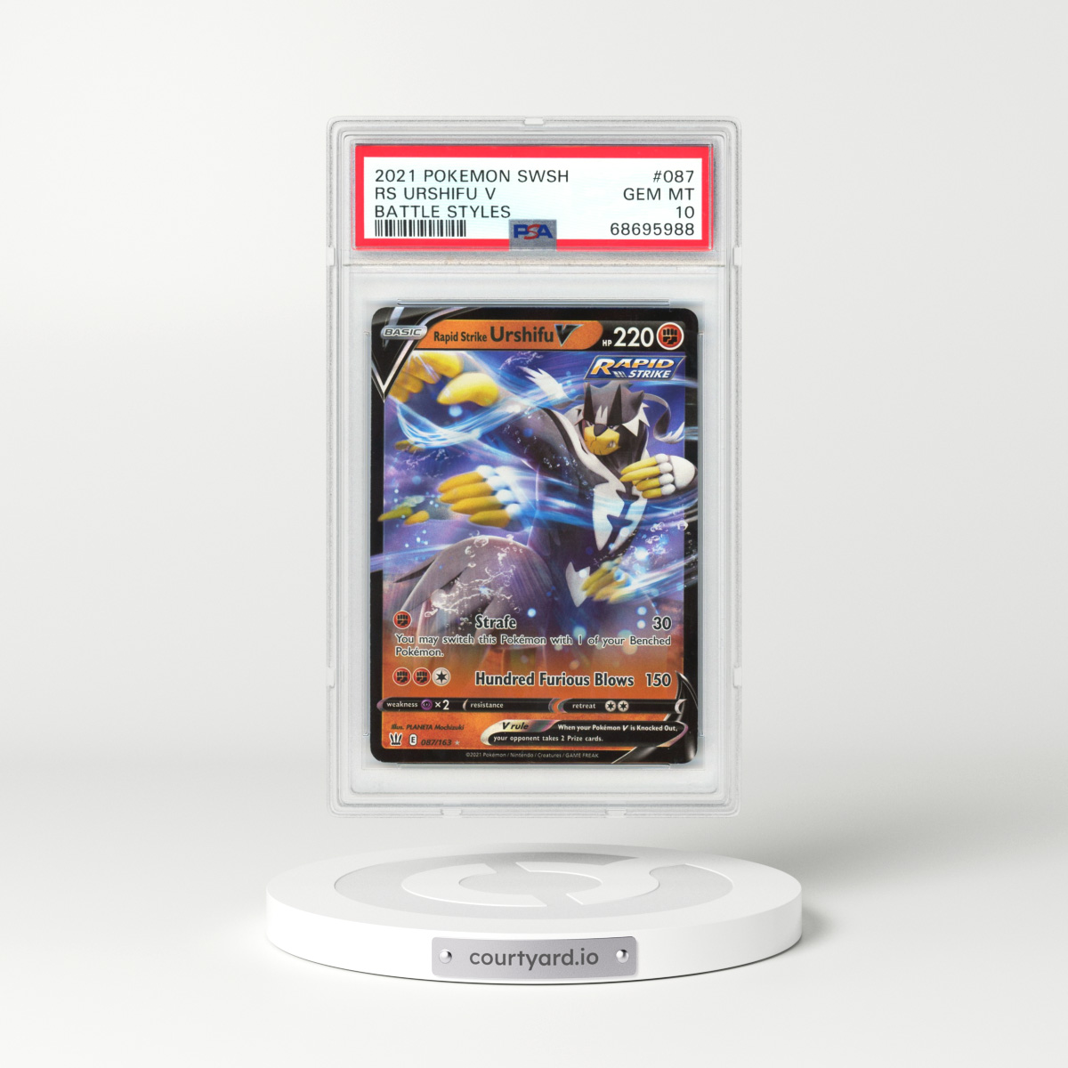 2021 Battle Styles #87 Rapid Strike Urshifu V - Full Art Holo (PSA 10 GEM MINT)