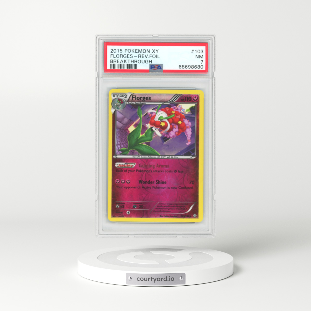 2015 XY Breakthrough #103 Florges - Holo (PSA 7 NM)