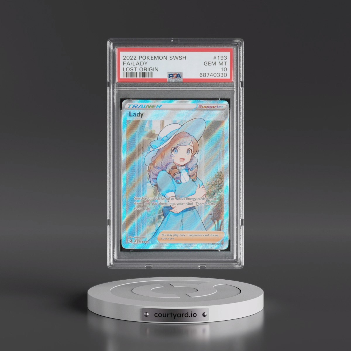 2022 Pokémon Sword & Shield Lost Origin #193 Lady - Full Art (PSA 10 GEM MINT)