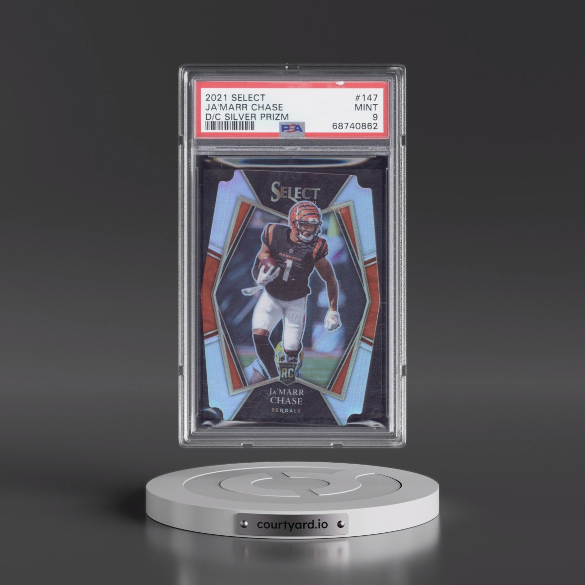 2021 Panini Select #147 JA'Marr Chase - Die-Cut Silver Prizm (PSA 9 MINT)