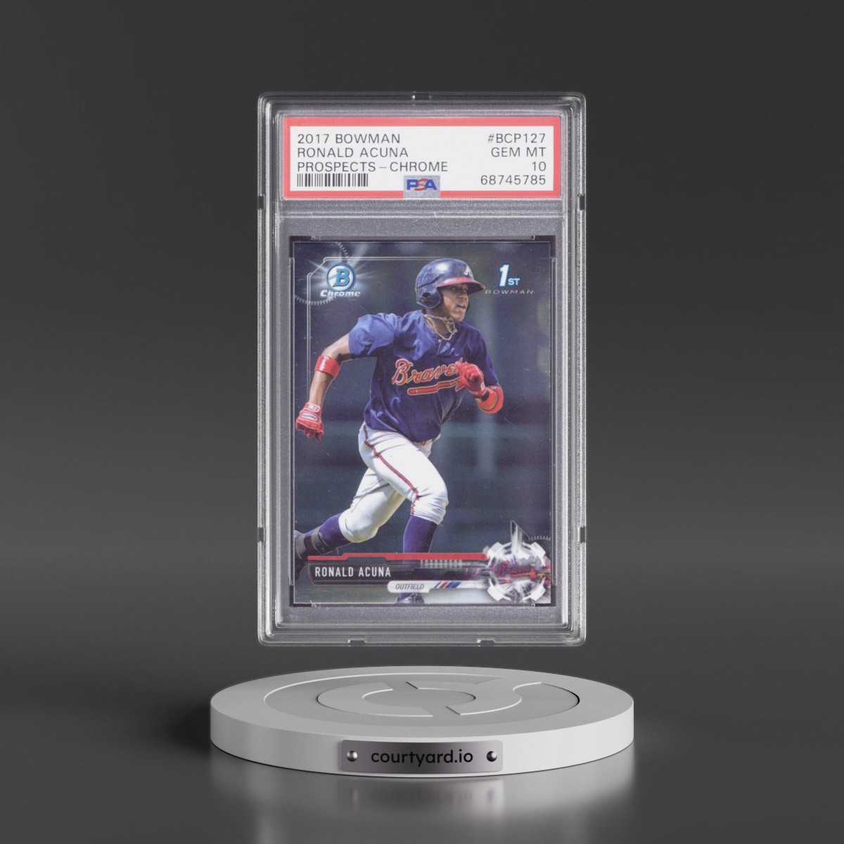 2017 Bowman Prospects #BCP127 Ronald Acuna - Chrome (PSA 10 GEM MINT)