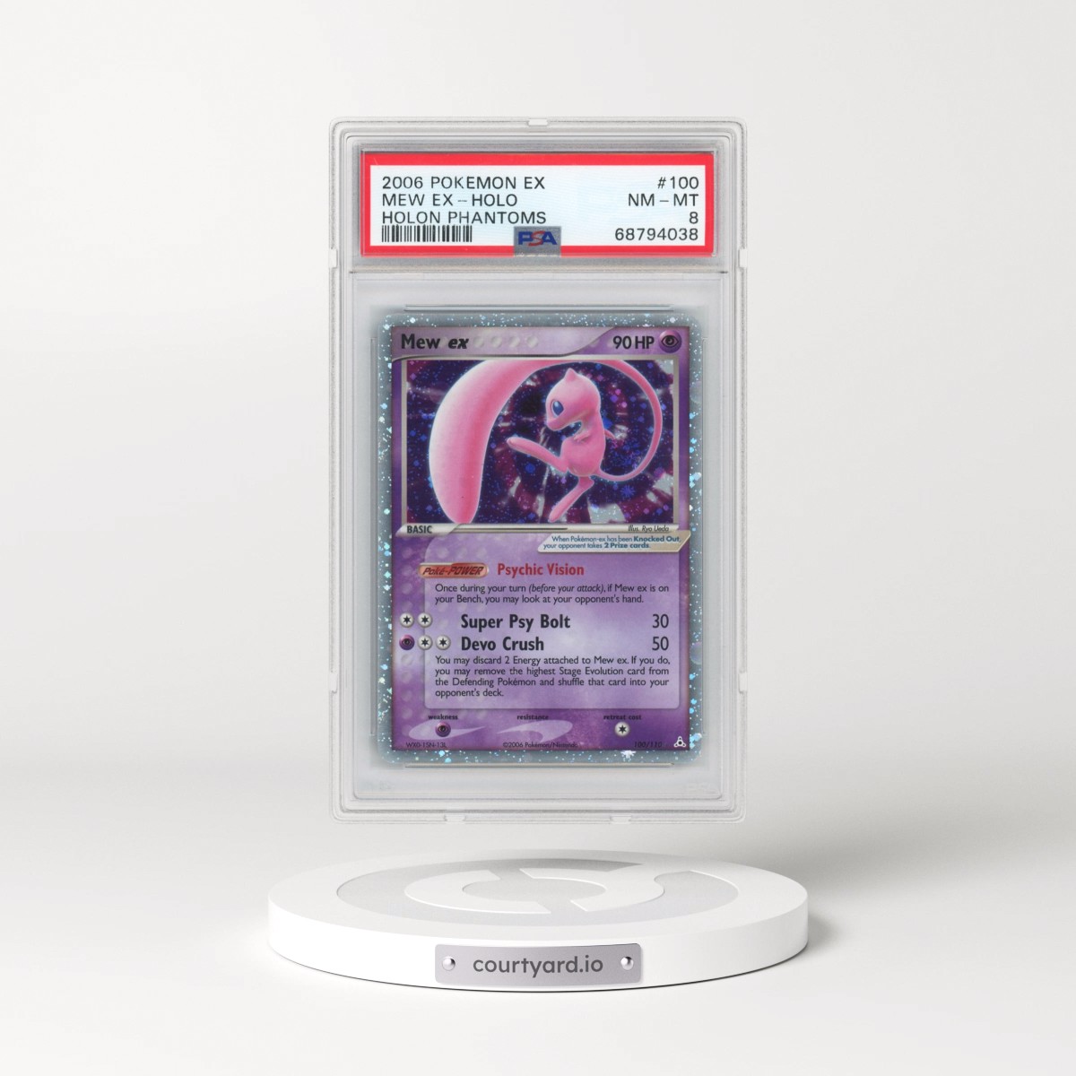 2006 Pokémon EX Holon Phantoms #100 Mew EX - Holo Holo (PSA 8 NM-MT)