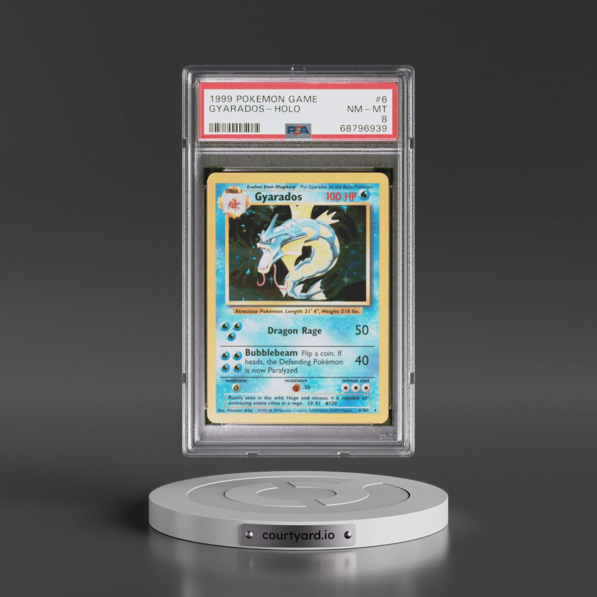 1999 Pokémon Game Gyarados - Holo #6 PSA 8