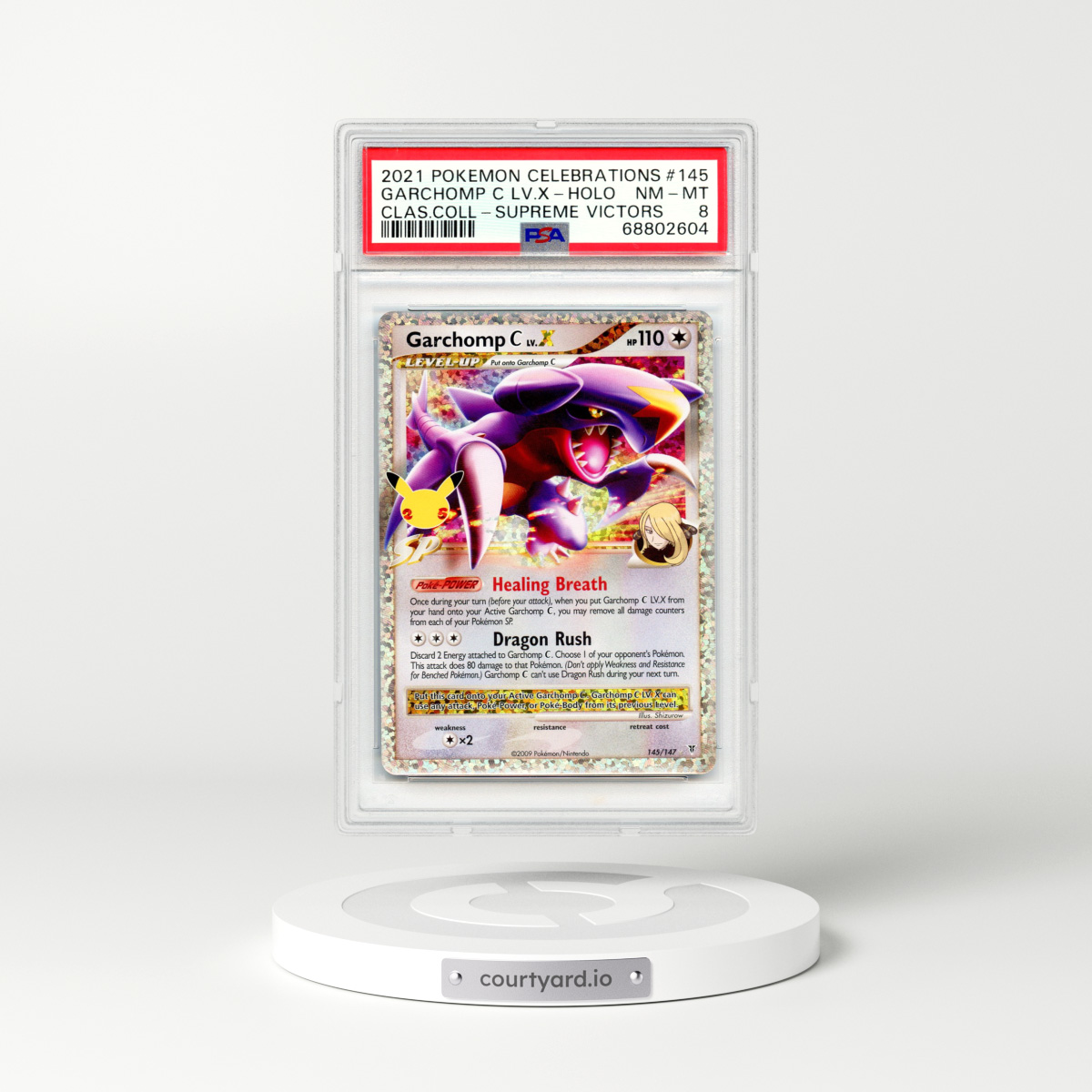 2021 Celebrations #145 Garchomp C LV.X - Holo Classic Collection - Supreme Victors (PSA 8 NM-MT)
