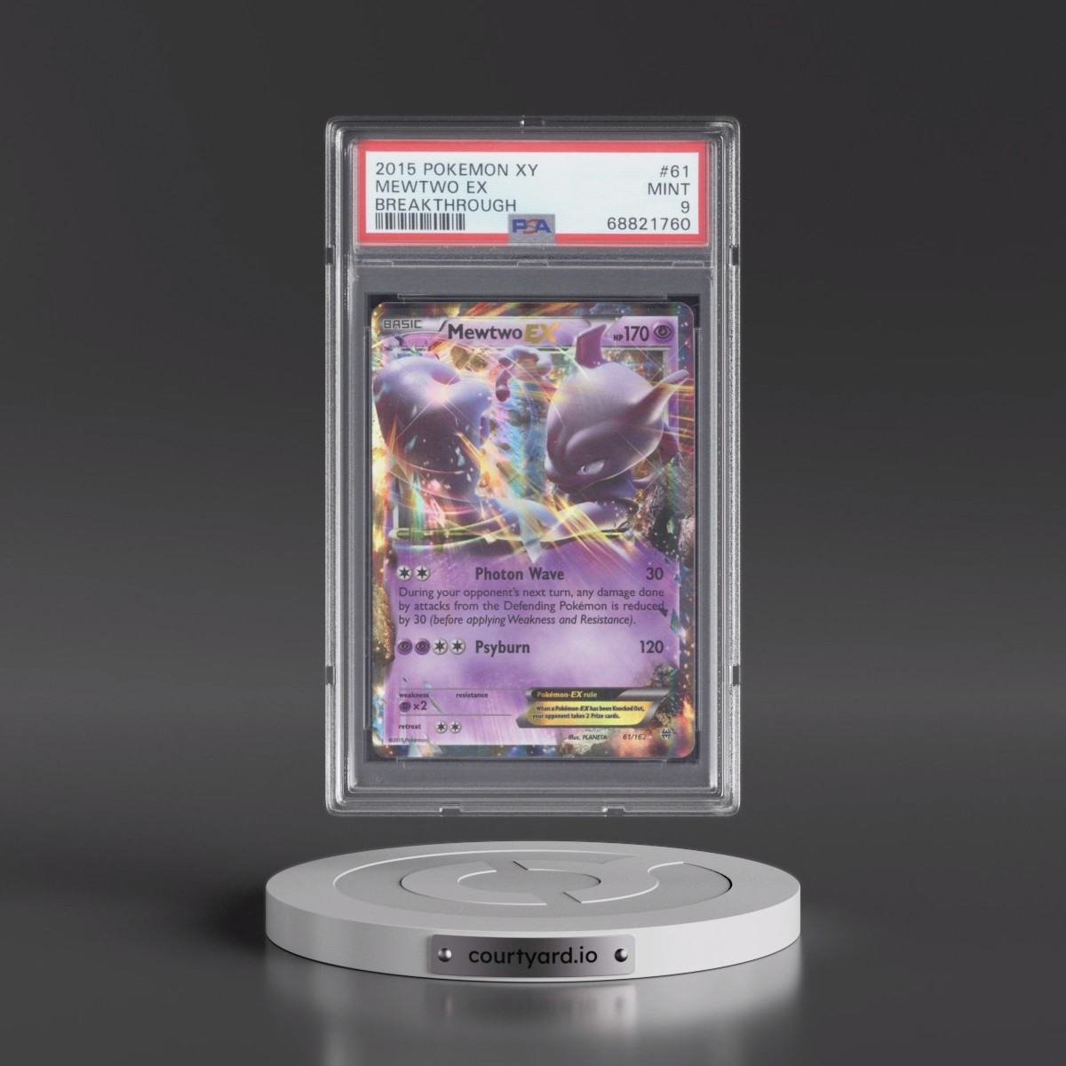 2015 Pokémon XY Breakthrough #61 Mewtwo EX - Holo (PSA 9 MINT)
