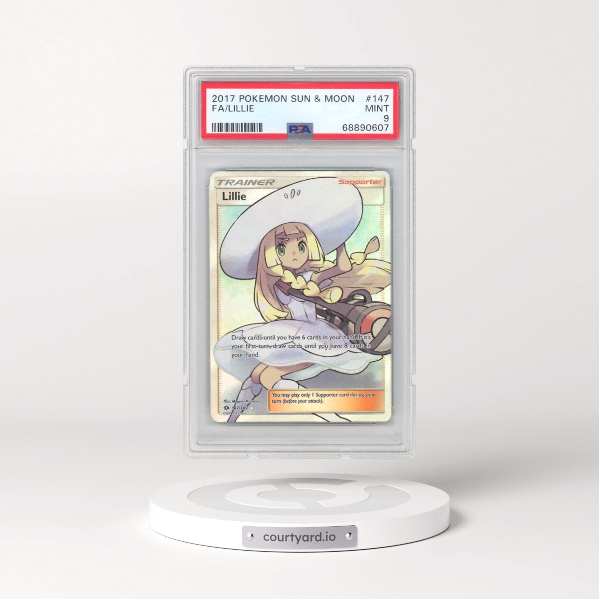 2017 Pokémon Sun & Moon #147 Lillie - Full Art (PSA 9 MINT)
