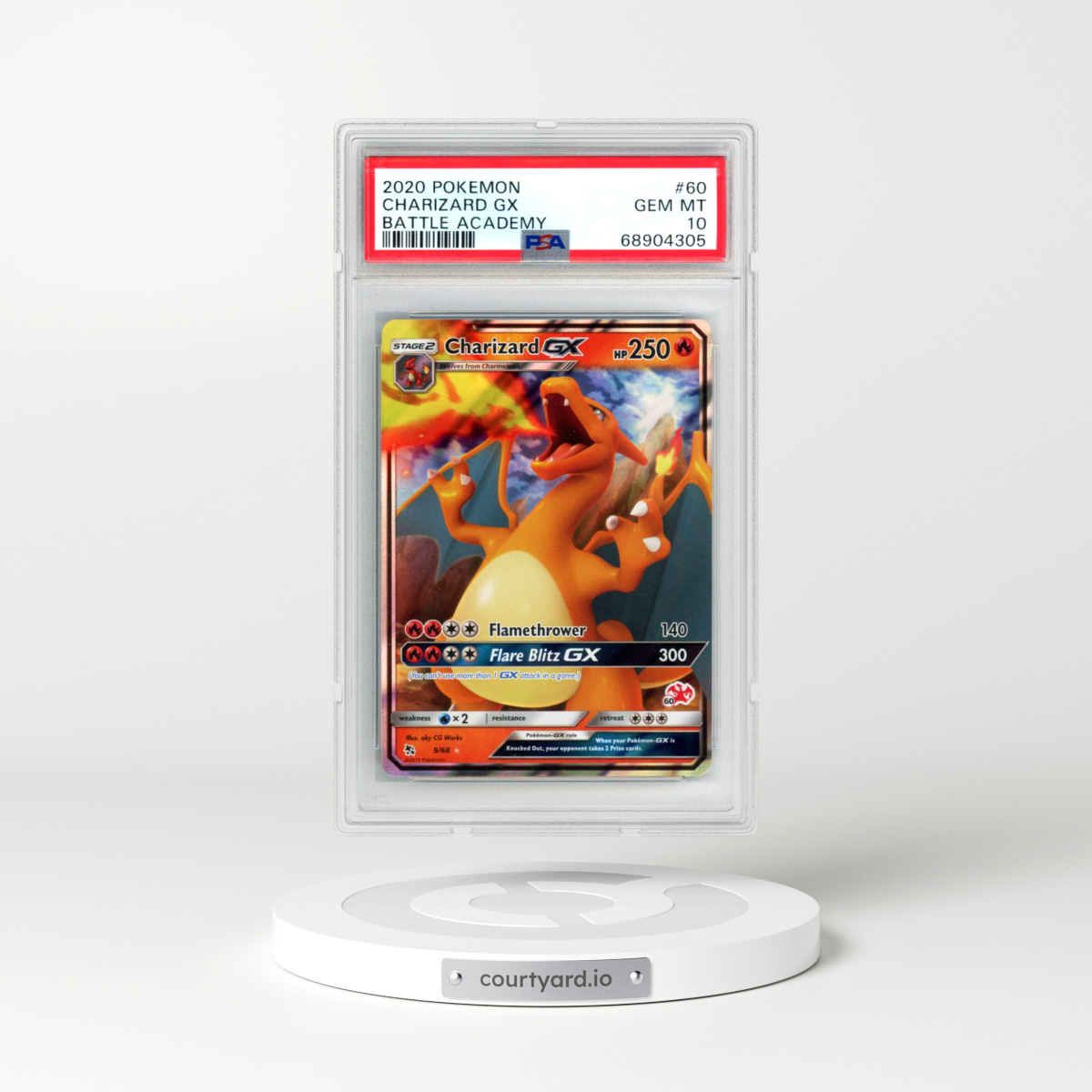 2020 Pokémon Battle Academy #60 Charizard GX - Holo (PSA 10 GEM MINT)