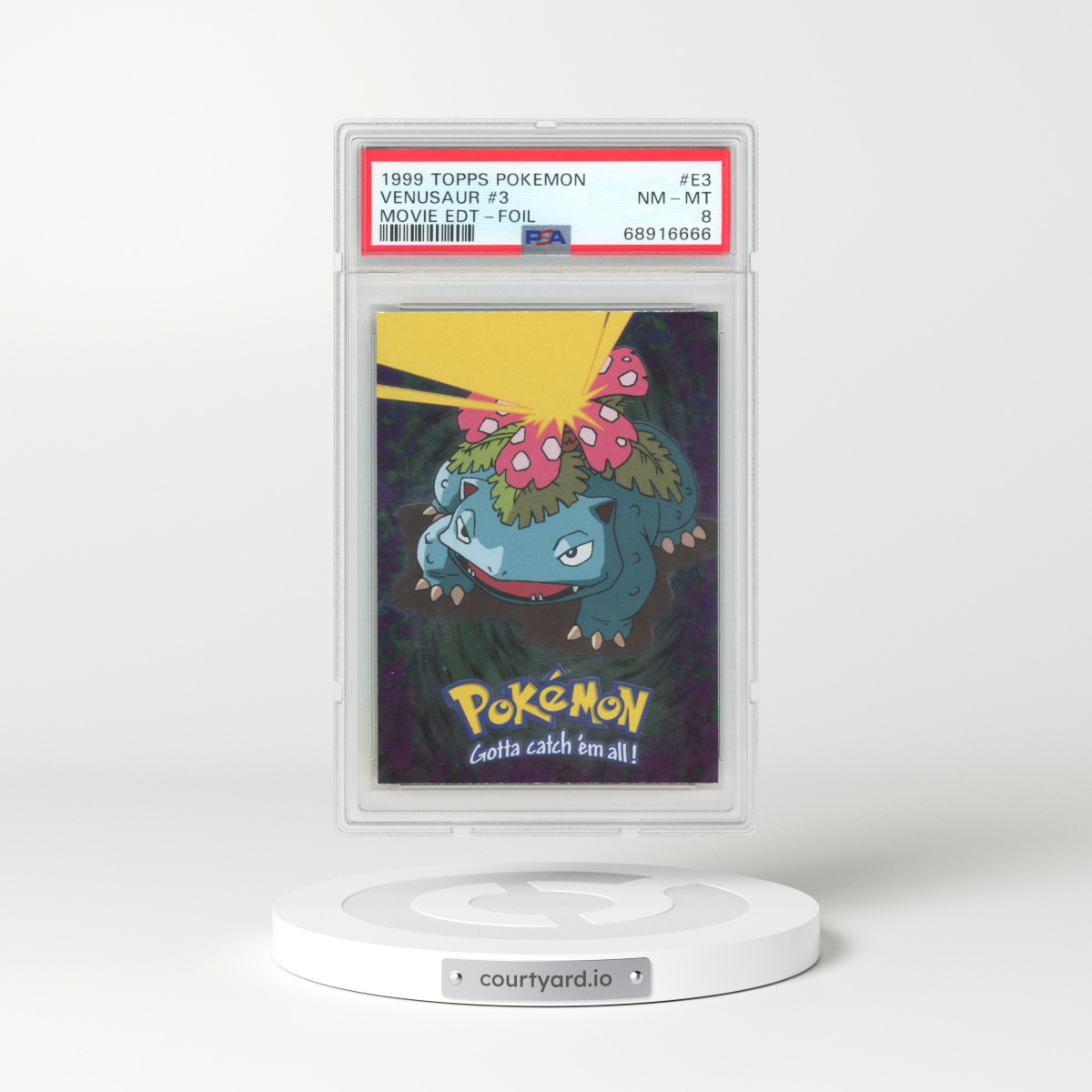 1999 Topps Pokémon the Movie Edt #E3 Venusaur #3 - Foil (PSA 8 NM-MT)